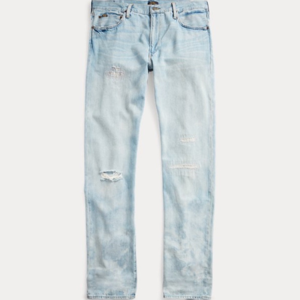 NWT Polo Ralph Lauren Distressed Light Wash Jeans